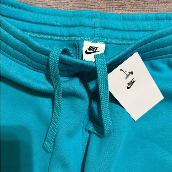 Nike Club Fleece Sweatsuit Hoodie & Sweatpants Set Taper Leg Teal Mens New - Picture 8 of 10